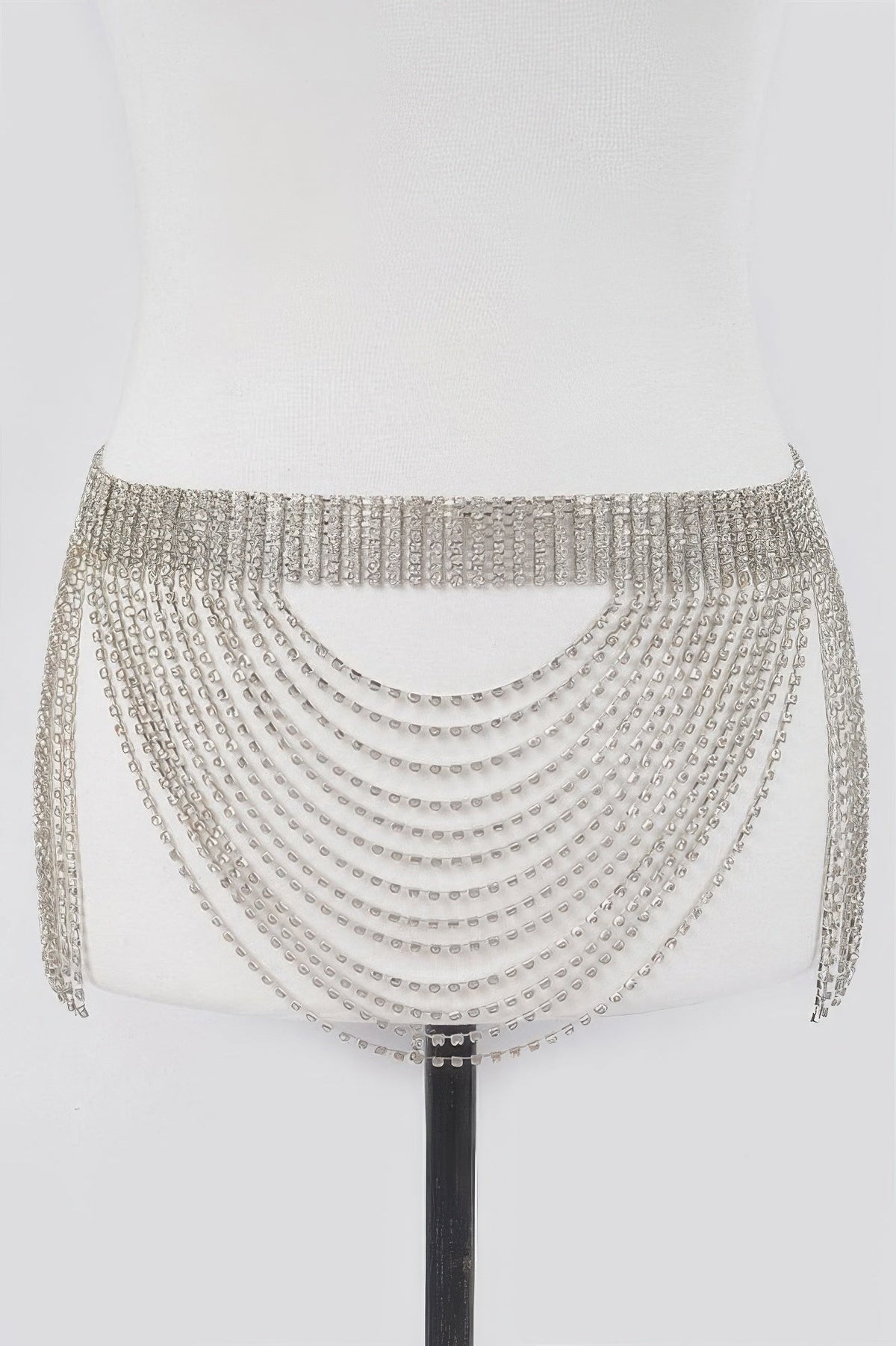Rhinestone Multi Layered Drop Belt