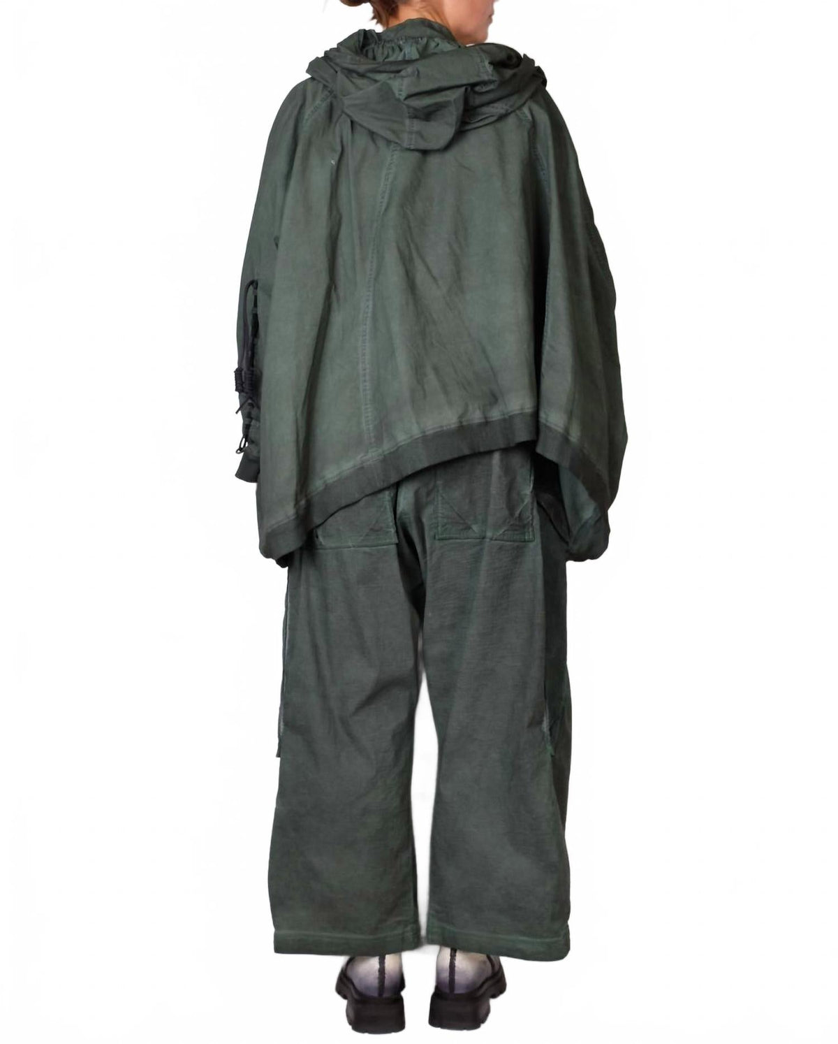 Dip Wide Leg Trousers In Pine Cloud
