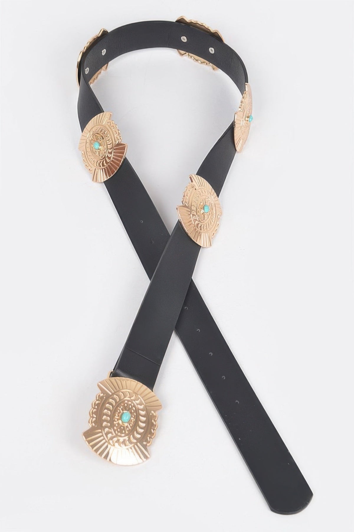 Western Style Belt With Turquoise