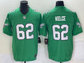 Men's Philadelphia Eagles Jason Kelce #62 Kelly Green Game jersey