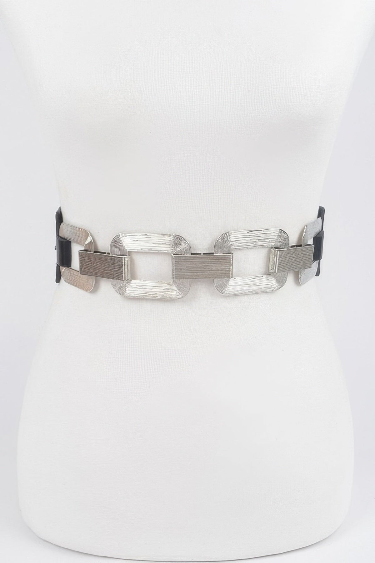 Faux Leather Multi Metal Buckle Plus Size Belt