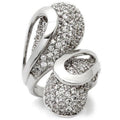 Rhodium Brass Ring with AAA Grade CZ in Clear
