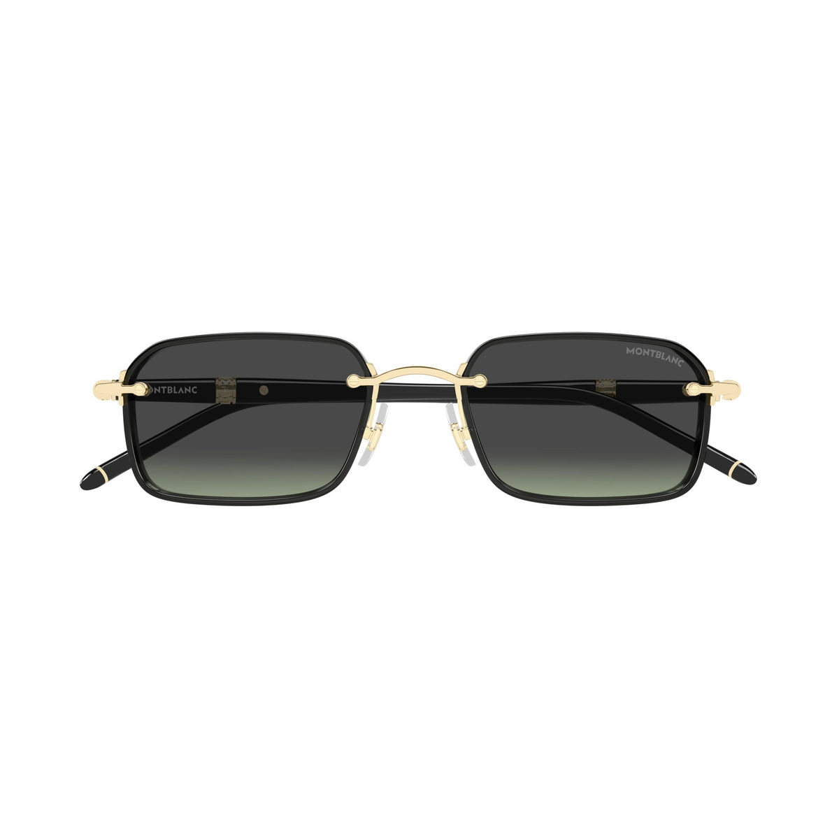 Rectangular Frame Sunglasses With Gold-Toned Accents