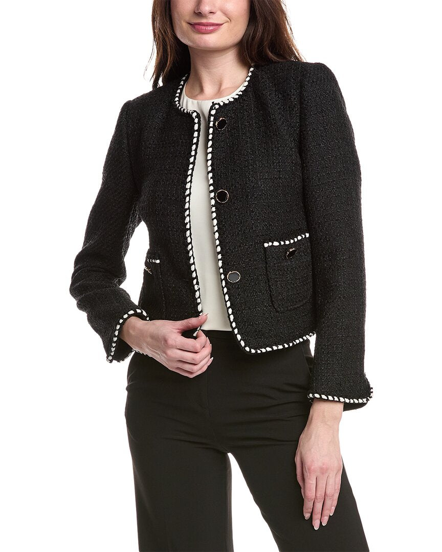 Joseph Ribkoff Cropped Wool-Blend Jacket