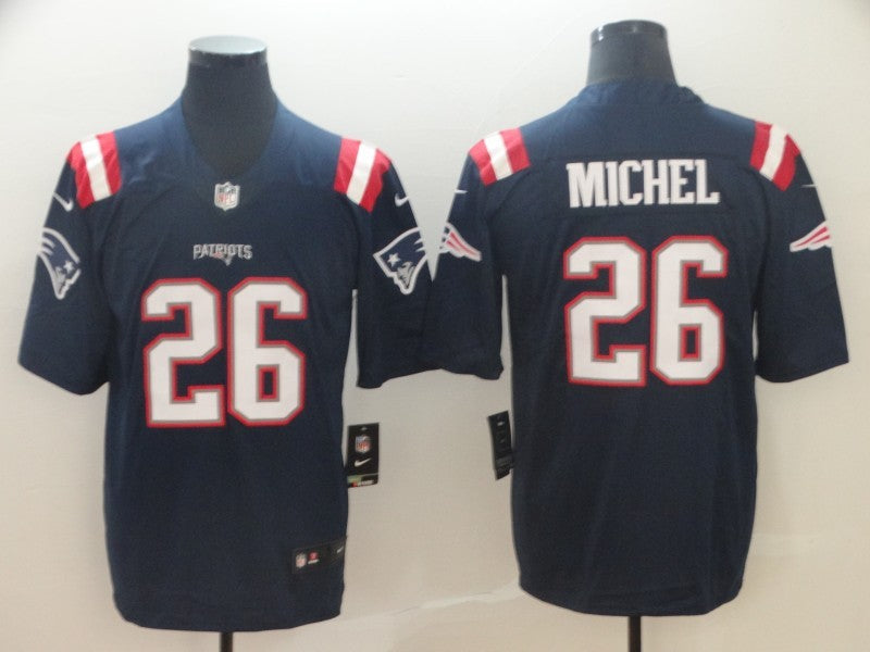 Men's New England Patriots Sony Michel #26 Navy Game Player jersey