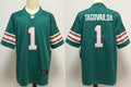 Men's Miami Dolphins Tua Tagovailoa #1 Green Alternate Game jersey