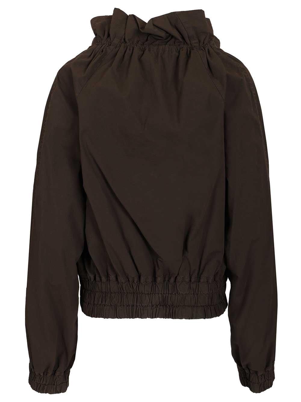 Dries Van Noten Women Cotton Blend Ruffled Jacket