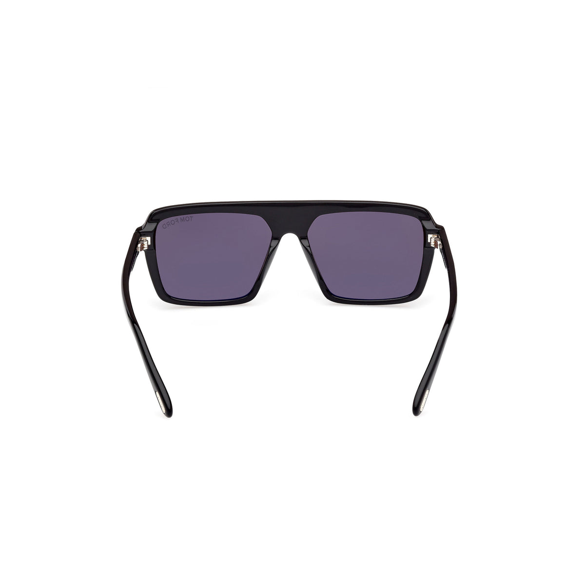 Oversized Rectangular Acetate Sunglasses With Metallic Accents