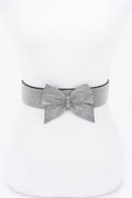 Rhinestone Ribbon Elastic Plus Size Belt