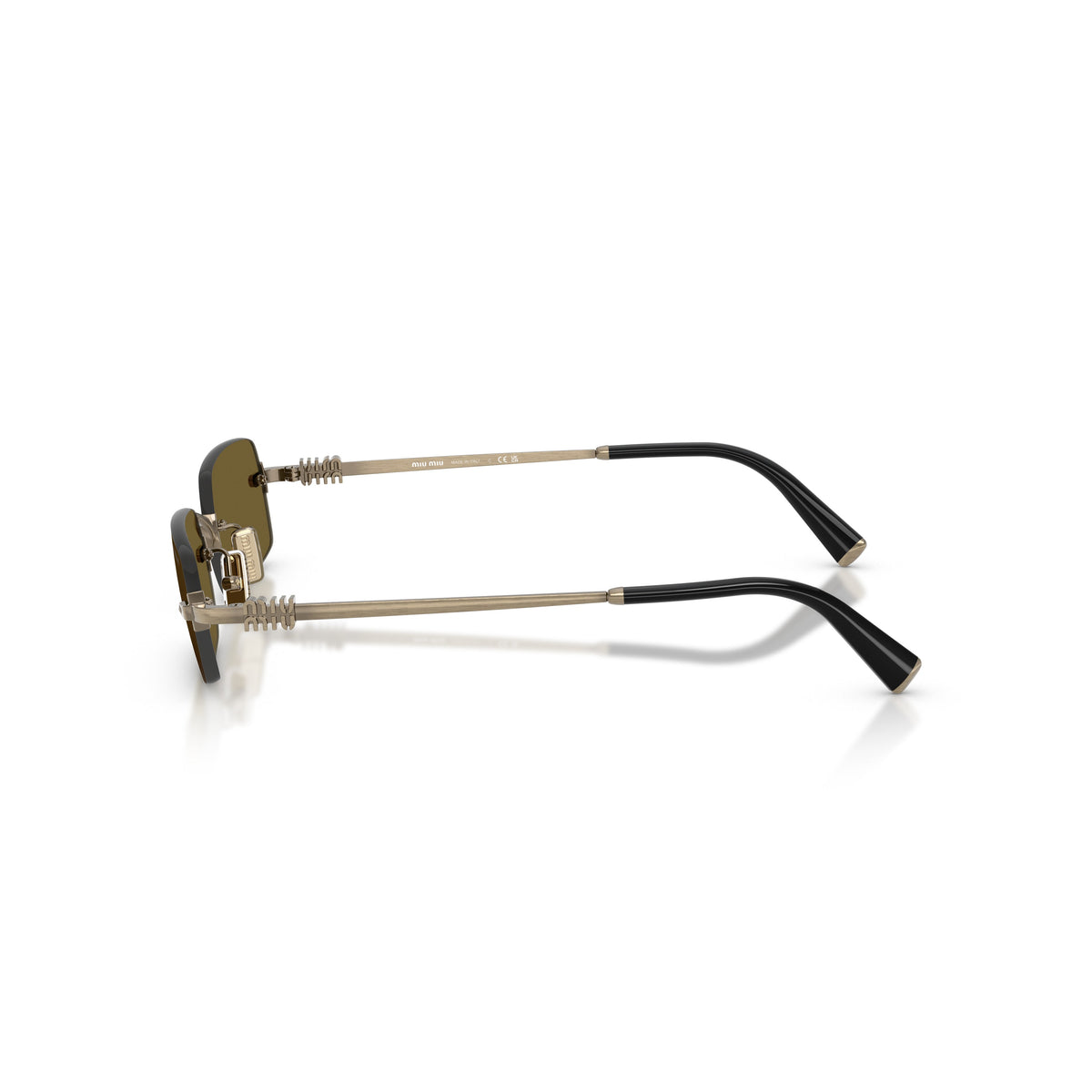 0Mu B50S Rectangular Metal Frame Sunglasses