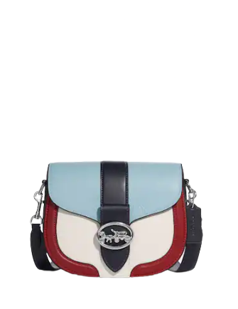 Coach Georgie Saddle Bag In Colorblock