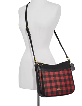 Coach Gingham Print Chaise Crossbody