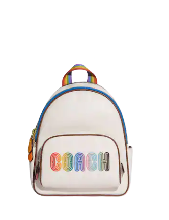 Coach Mini Court Backpack With Rainbow Coach