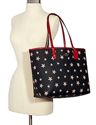 Coach Reversible City Tote With Americana Star Print