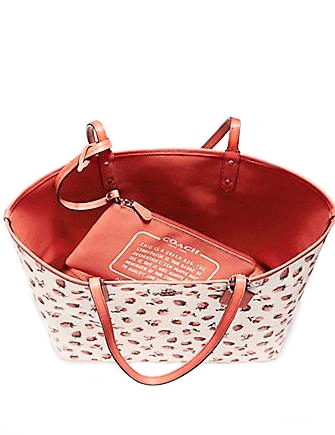 Coach Reversible City Tote With Fruit Print