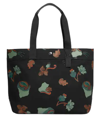 Coach Tote 38 With Dreamy Leaves Print