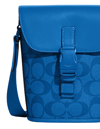 Coach Track Small Flap Crossbody In Signature Canvas