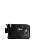 Coach Peanuts Snoopy Kiss L-Zip Wristlet