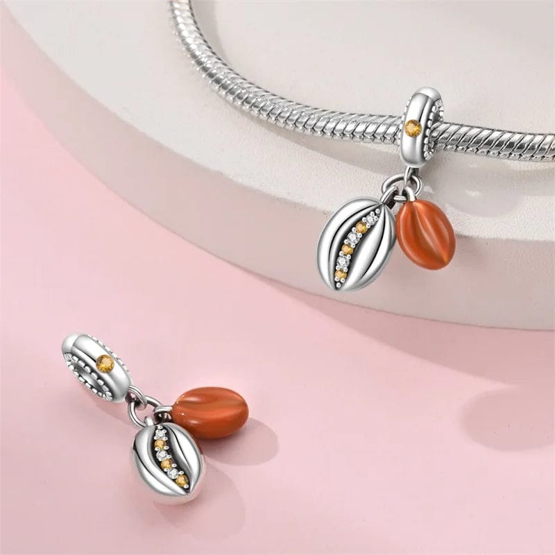 Coffee Beans Double Dangle Charm