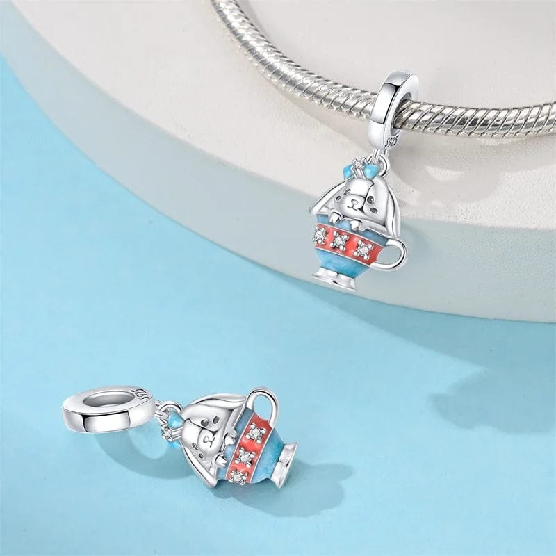 Colorful Teacup Bunny Charm