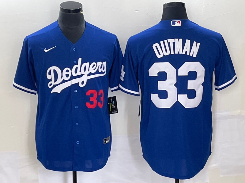 Men's Los Angeles Dodgers James Outman #33 Royal Replica Player jersey