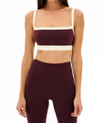 Monah Rigor Bra In Dark Cherry/cream