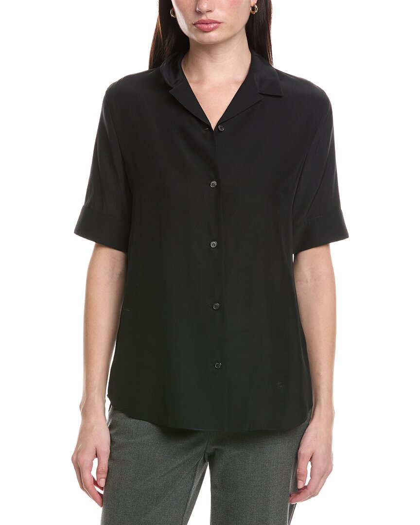 Lafayette 148 New York Silk Button Top