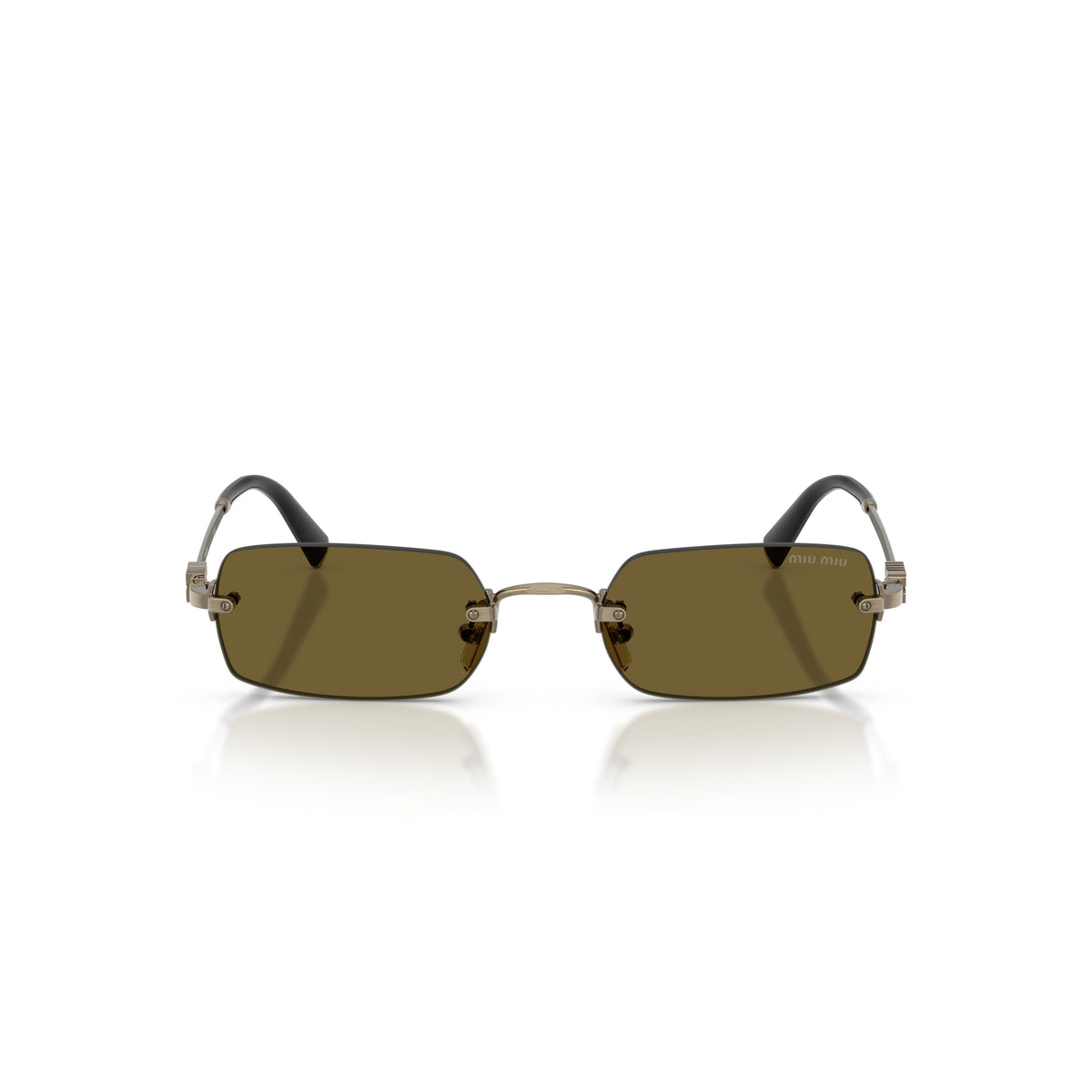 0Mu B50S Rectangular Metal Frame Sunglasses