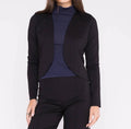 Ponte Knit Bolero Top In Black