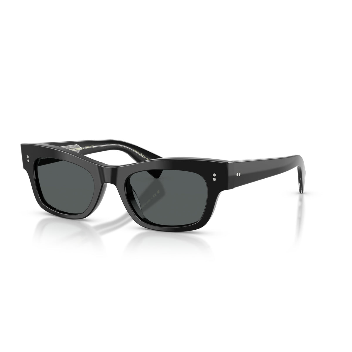 Bold Rectangular Acetate Sunglasses With Metallic Accents