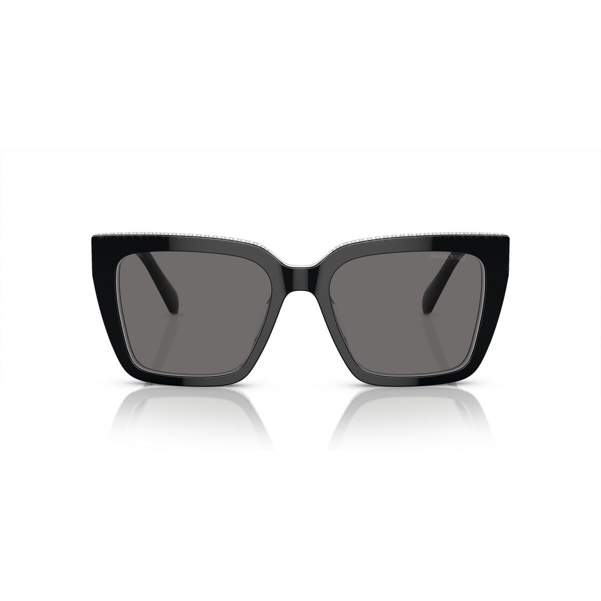 0Sk6013 Oversized Square Frame Sunglasses with Crystal Accents