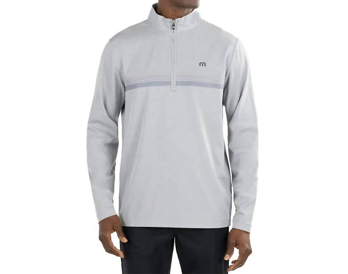 Taking On Water 1/4 Zip Jacket In Heather Sleet