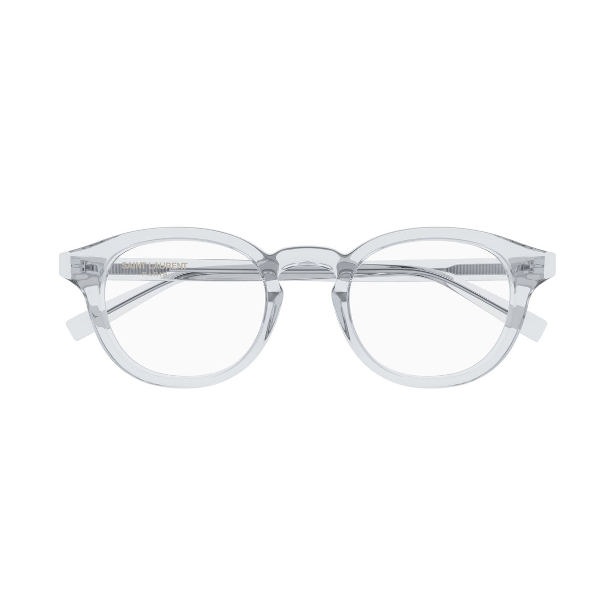 Translucent Rounded Frame Eyeglasses With Keyhole Bridge