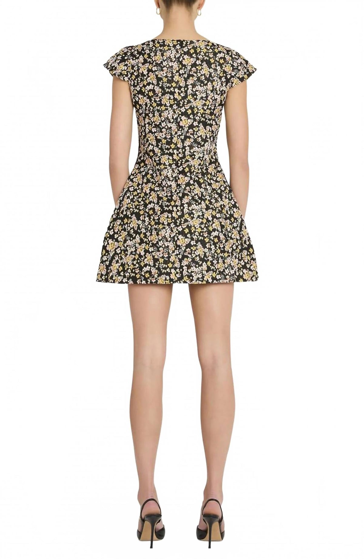 Abella Mini Dress In Black Multi