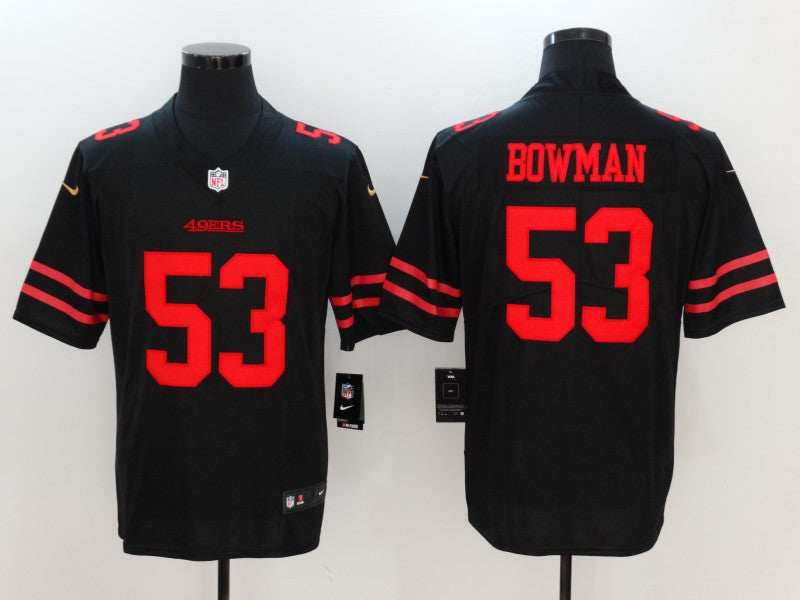 Men's San Francisco 49ers Navoro Bowman #53 Black Game jersey