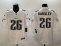 Men's Philadelphia Eagles Saquon Barkley #26 Tundra White Fashion Game jersey