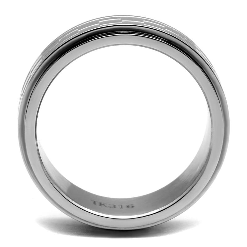 High polished (no plating) Stainless Steel Ring with No Stone