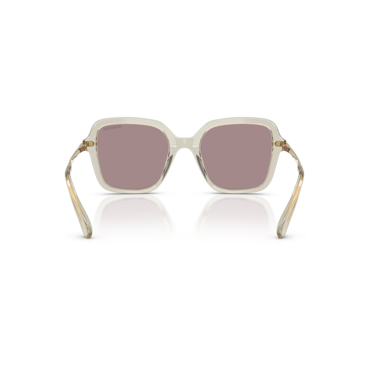 0Sk6040 Square Acetate Sunglasses with Translucent Beige Frame