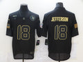 Men's Minnesota Vikings Justin Jefferson #18 Black Game Player jersey