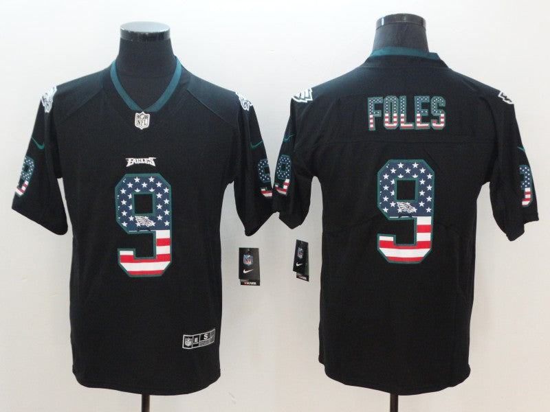 Men's Philadelphia Eagles Nick Foles #9 Black Team Game jersey