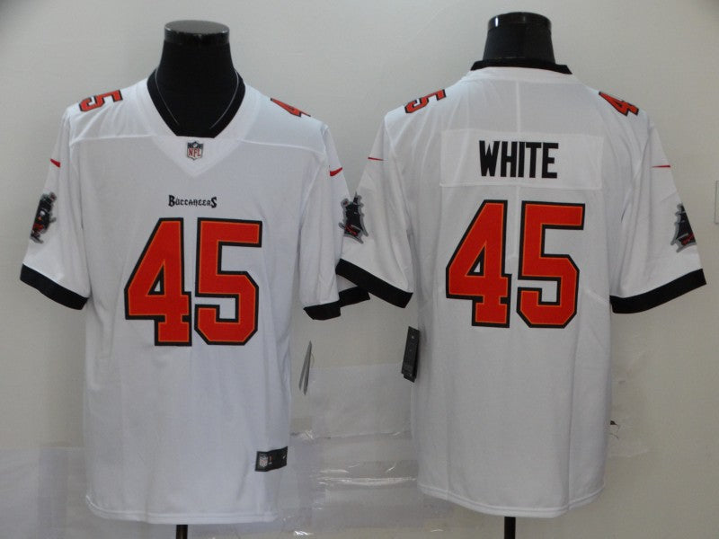 Men's Tampa Bay Buccaneers Devin White #45 White Game jersey