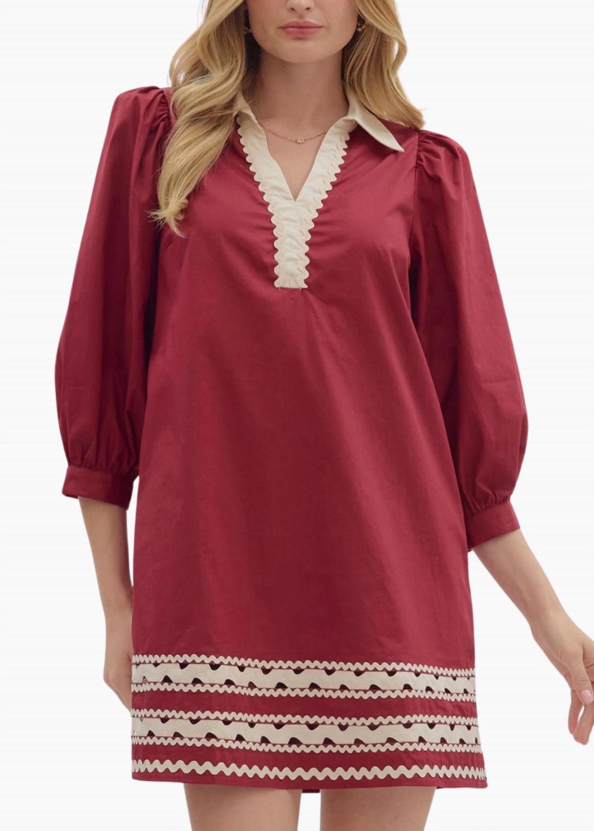 Lina Mini Dress In Garnet