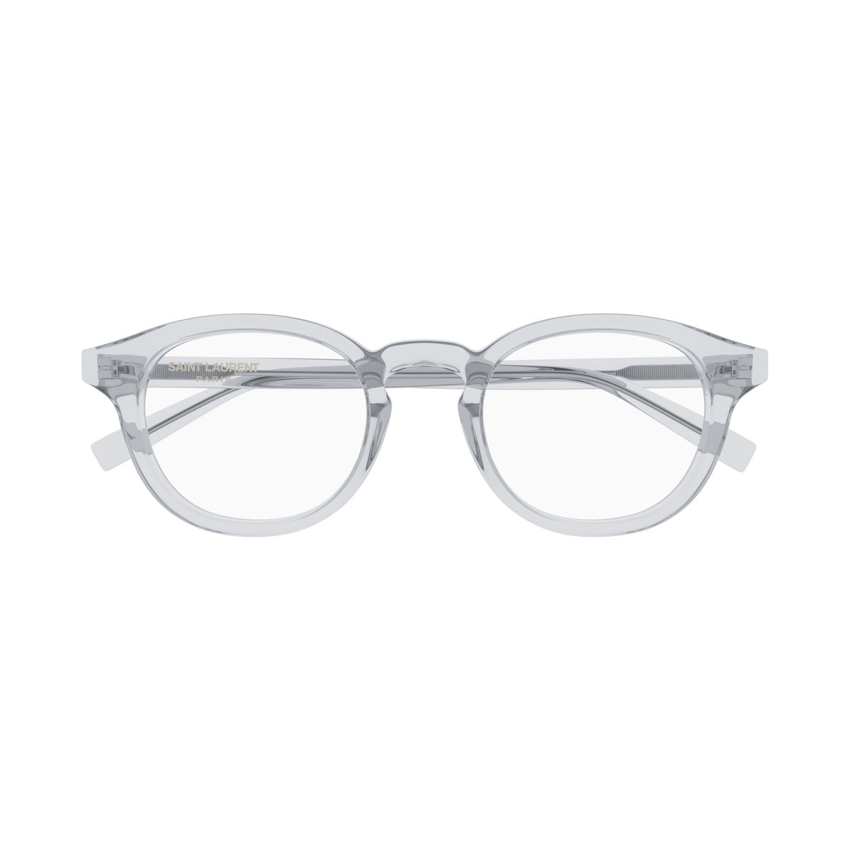 Translucent Frame Round Square Eyeglasses With Slim Temples