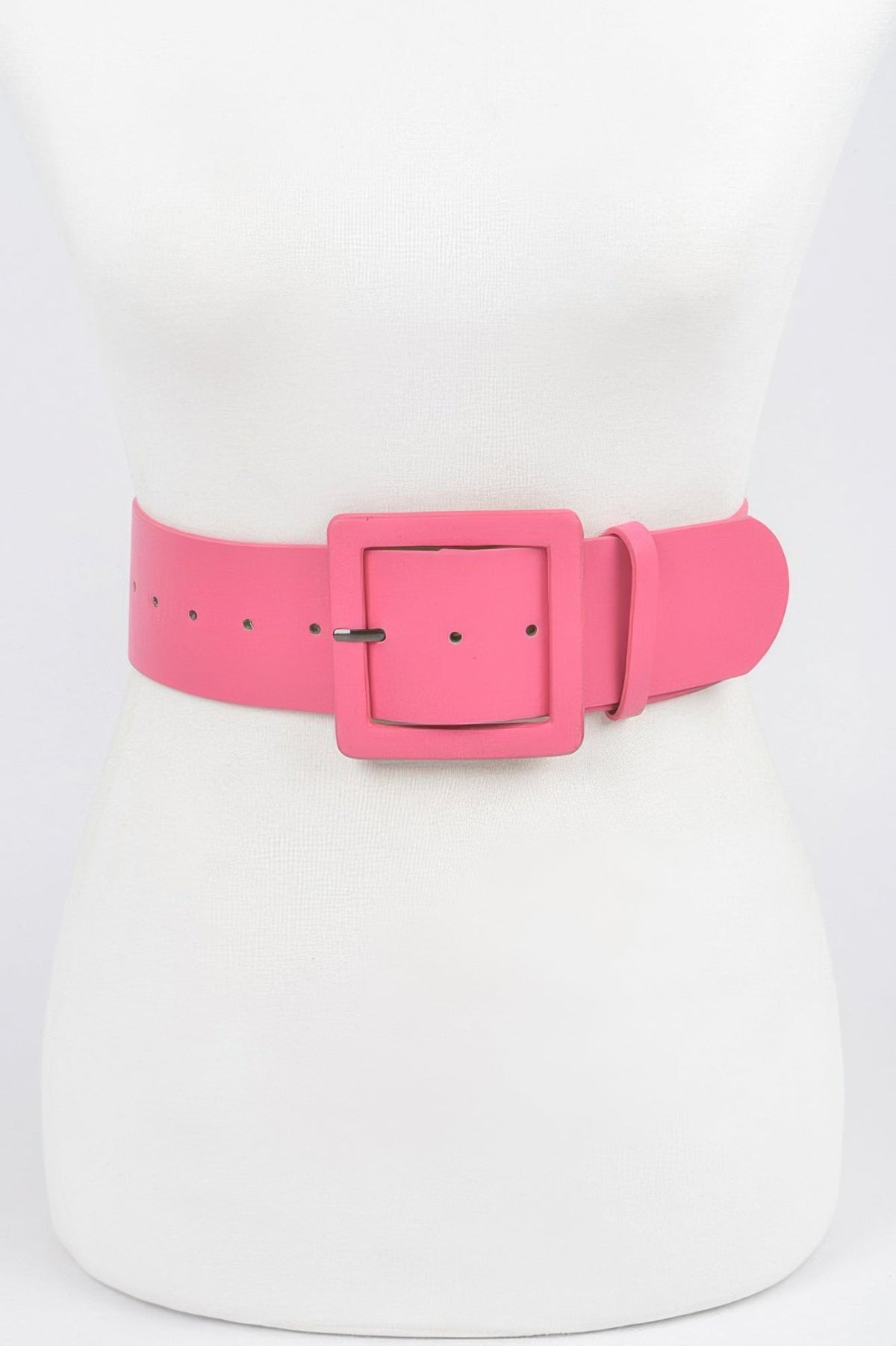 Faux Leather Wide Waist Belt
