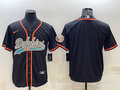 Men's Miami Dolphins Black Blank jersey