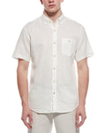 WEATHERPROOF VINTAGE Linen-Blend Dobby Solid Shirt