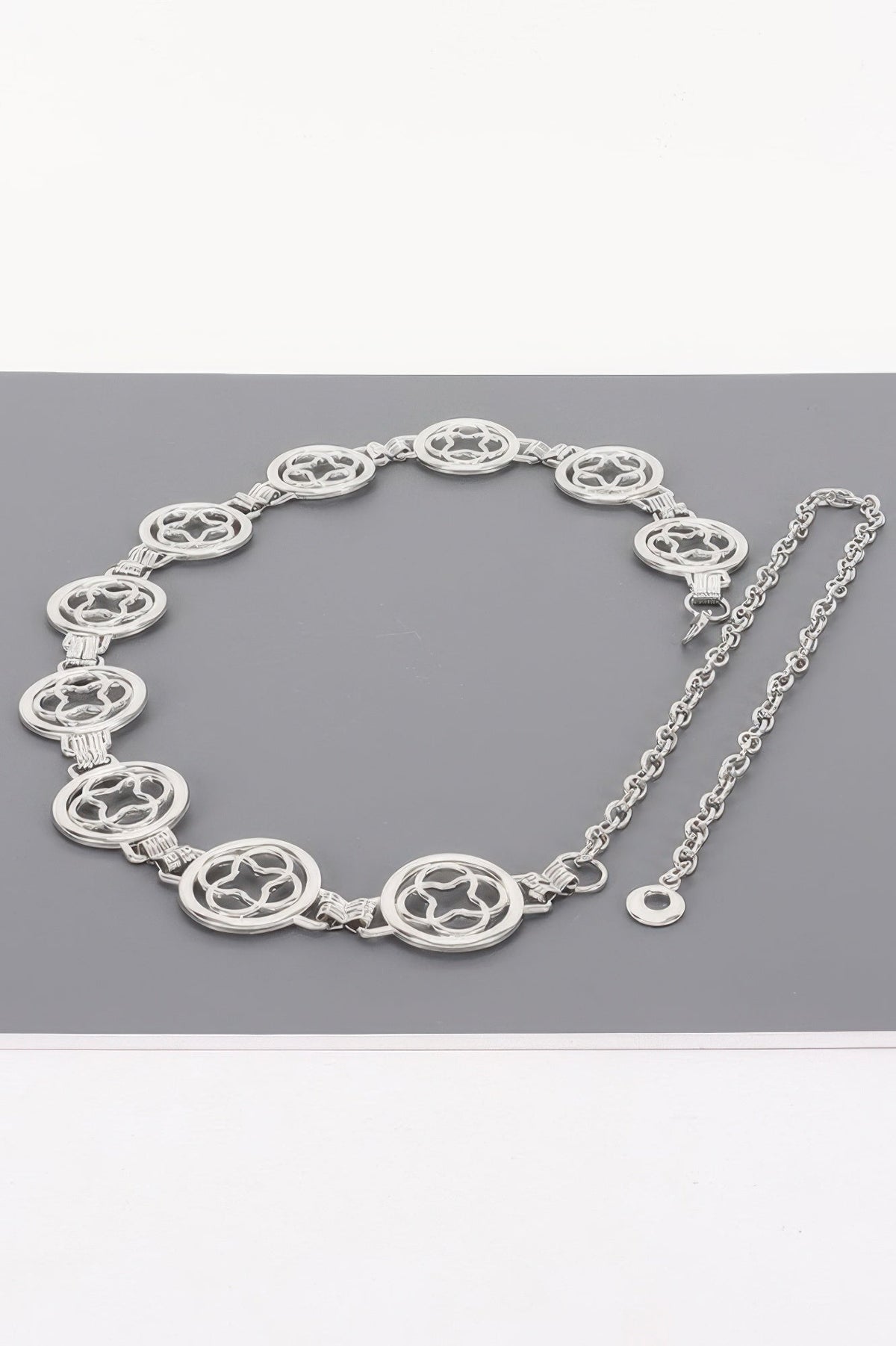 Statement Chain Belt with Circular Cut-Out Detail