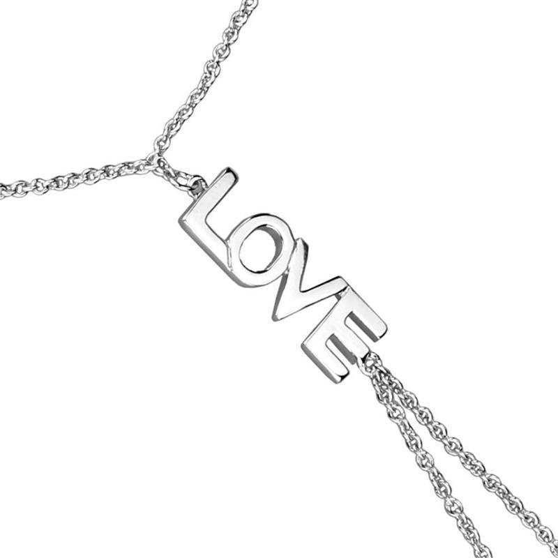 Rhodium Brass Bracelet with No Stone