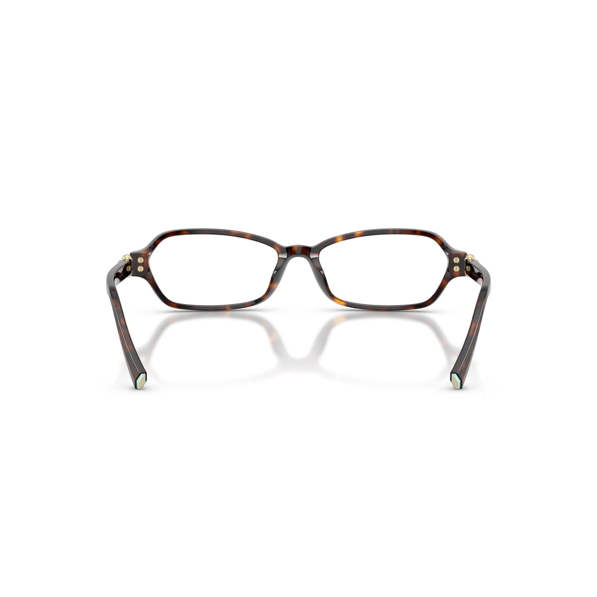 Rectangular Tortoiseshell Acetate Sunglasses With Gold Accents