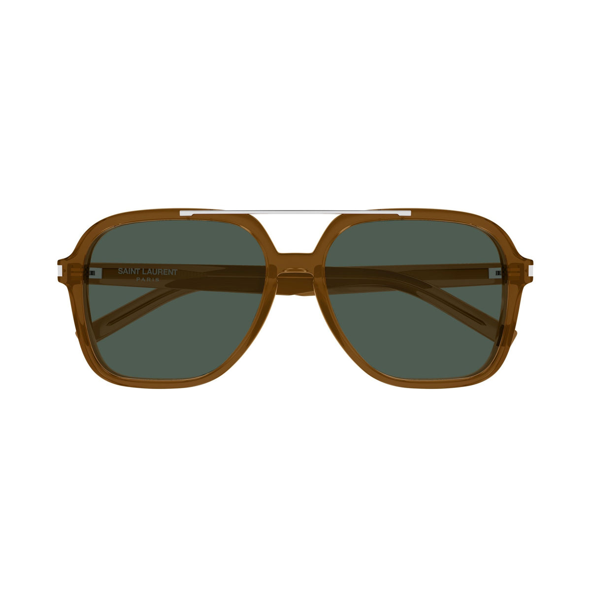 Oversized Square Frame Sunglasses With Silver Accents
